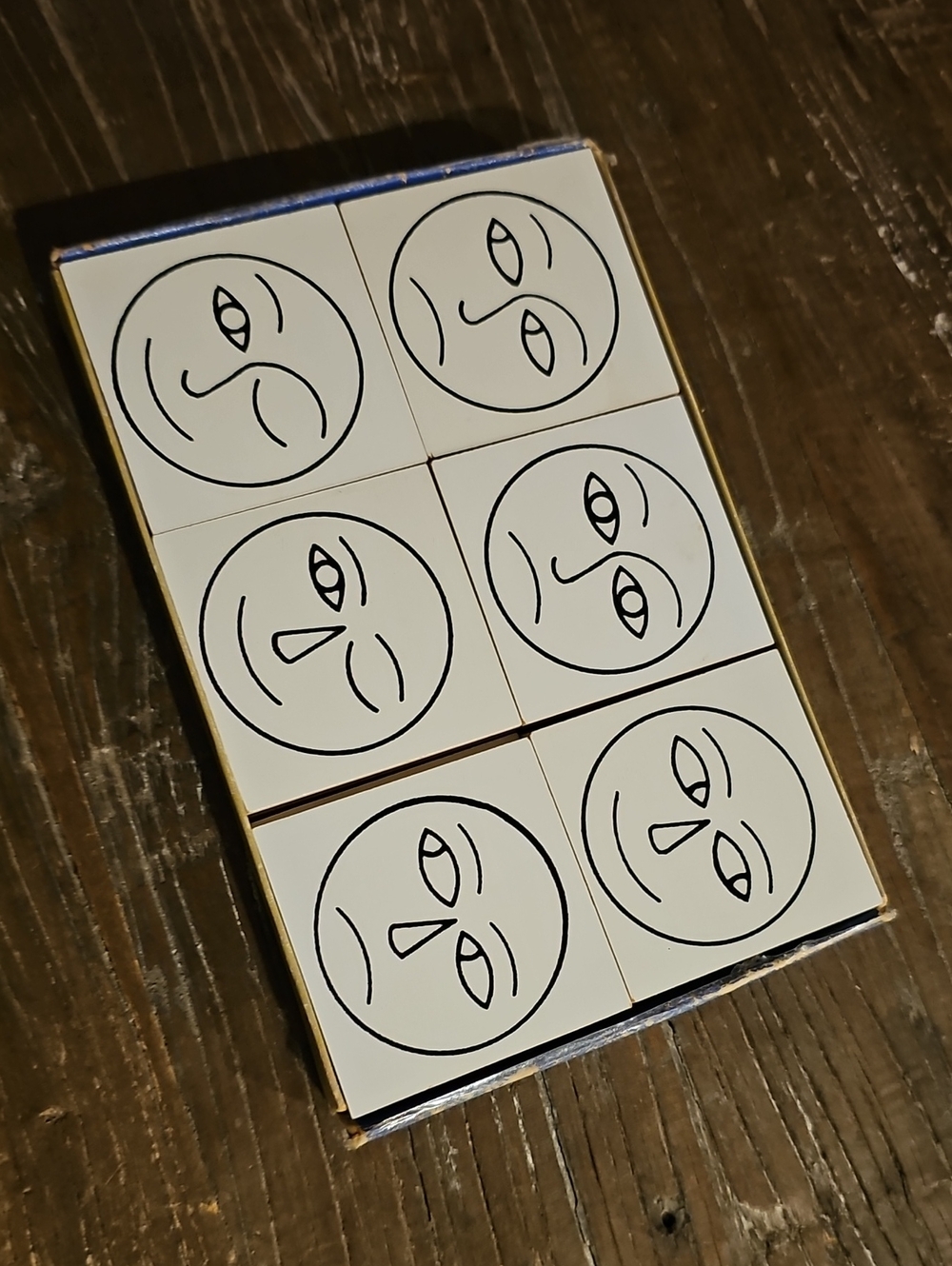 Vintage 1969 Creative Play Things Face Matching Game Moods